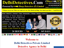 Tablet Screenshot of delhidetectives.com